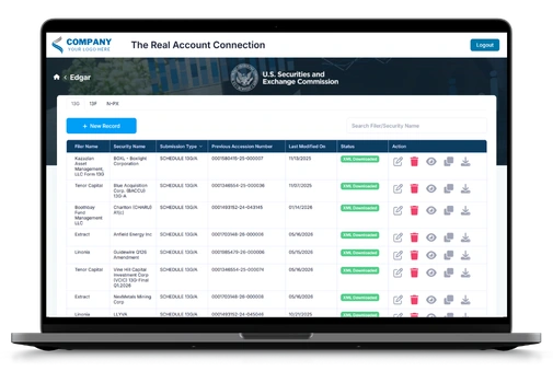 Centralized SEC Filing Dashboard Solution
